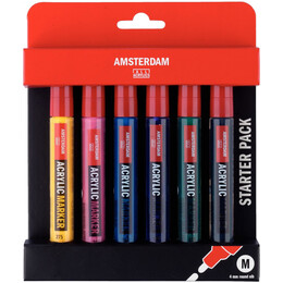 Μαρκαδόροι Acrylic Royal Talens 4mm Starter Set 6 Χρωμάτων