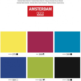 Μαρκαδόροι Acrylic Royal Talens 4mm Starter Set 6 Χρωμάτων