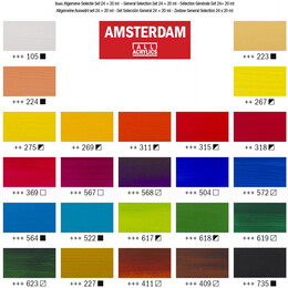 Σετ Ακρυλικά Χρώματα Royal Talens Amsterdam All Acrylics Standard 20ml 24τμχ