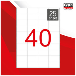Ετικέτες TYPOTRUST - 25 ΦΥΛΛΩΝ 52,5 X 29,7 mm (1000 ετικ)