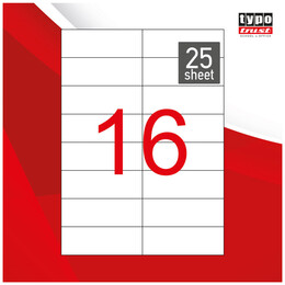 Ετικέτες TYPOTRUST - 25 ΦΥΛΛΩΝ 105 X 37,125 mm (400 ετικ)
