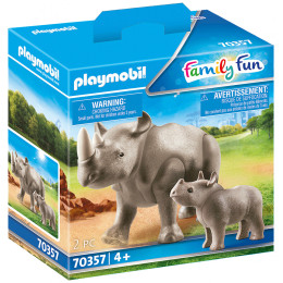 Playmobil Ρινόκερος Με Το Μικρό Του 70357