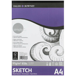 Μπλοκ Σχεδίου Daler Rowney Simply Sketch A4 95gr 72 Φύλλα 434935400