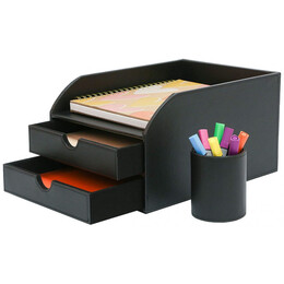 Συρταριέρα Osco Δερμάτινη 2 Θέσεων Και Δίσκο Μαύρη 3809