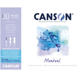 Μπλοκ Canson  Montval Aqua Snow 270gr 18x25cm 12 Φύλλα