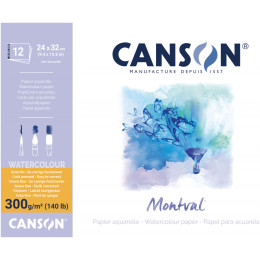 Μπλοκ Canson  Montval Aqua Cold 300gr 24x32cm 12 Φύλλα