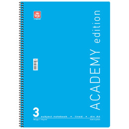 Τετράδιο Σπιράλ 3 Θεμ. Academy Α4 4533Α Γαλάζιο