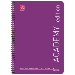 Τετράδιο Σπιράλ 5 Θεμ. Academy Α4 4535Α Μωβ