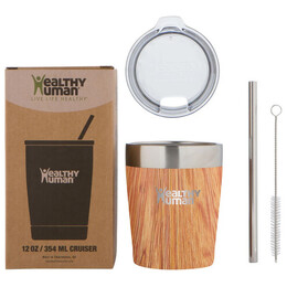 Healthy Human Ανοξείδωτο Cruiser Tumbler 354ml Natural Wood HH-SOB48