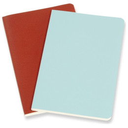 Moleskine Volant Pocket Plain Coral Orange Aquamarine Blue Set 2pcs