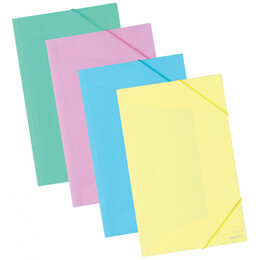 Ντοσιέ Λάστιχο Πλαστικό Typotrust A4 Pastel Μπλε