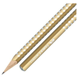 Μολύβι B Faber Castell Grip Sparkle Περλέ Χρυσό 118214