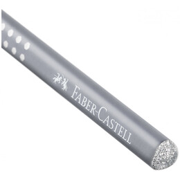Μολύβι B Faber Castell Grip Sparkle Περλέ Γκρι Παστέλ 118202