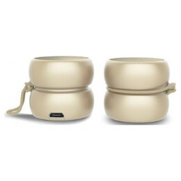 Φορητό Bluetooth Ηχείο Xoopar Yoyo Stereo Finger Speaker 6W & TWS Metallic Gold Set 2pcs