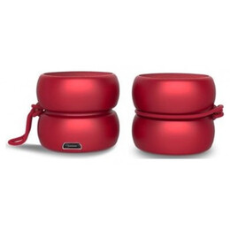 Φορητό Bluetooth Ηχείο Xoopar Yoyo Stereo Finger Speaker 6W & TWS Metallic Red Set 2pcs
