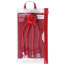 Καλώδιο Φόρτισης Xoopar Octopus Multi Usb Cable Red