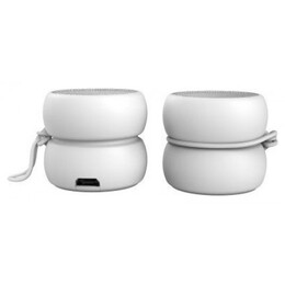 Φορητό Bluetooth Ηχείο Xoopar Yoyo Stereo Finger Speaker 6W & TWS Metallic White Set 2pcs