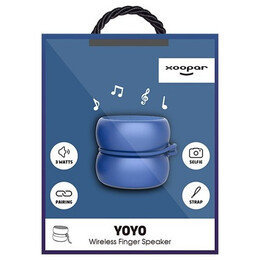 Φορητό Bluetooth Ηχείο Xoopar Yoyo Finger Speaker 3W & TWS Metallic Blue