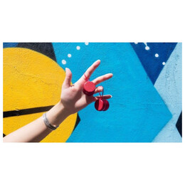 Φορητό Bluetooth Ηχείο Xoopar Yoyo Stereo Finger Speaker 6W & TWS Metallic Red Set 2pcs