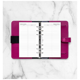 Ανταλλακτικά Φύλλα Filofax Personal Όνομα, Τηλέφωνο 130207