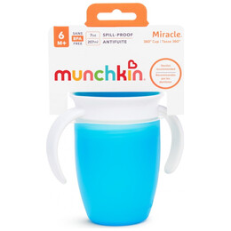 Εκπαιδευτικό κύπελλο Miracle 360 Trainer Cup Munchkin 207ml 6m+ Μπλε 12271
