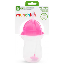 Κύπελλο με καλαμάκι Tip n Sip Tall Cup Munchkin 296ml Ροζ 12m+ 12462