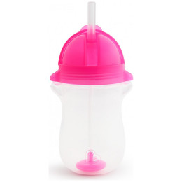 Κύπελλο με καλαμάκι Tip n Sip Tall Cup Munchkin 296ml Ροζ 12m+ 12462