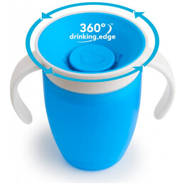 Εκπαιδευτικό κύπελλο Miracle 360 Trainer Cup Munchkin 207ml 6m+ Μπλε 12271
