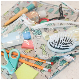 Σετ Παιδικά Τσαντάκια Ταξιδιού Bumkins Clear Travel Bag Cacti 3τμχ 3309111