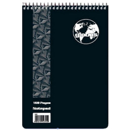 Μπλοκ Σπιράλ Ριγέ Globus G162 14x21 160 Σελίδες Μαύρο