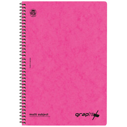 Τετράδιο Σπιράλ 3 Θεμάτων Graphix Α4 Ροζ 4543-18