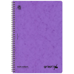Τετράδιο Σπιράλ 3 Θεμάτων Graphix Β5 Μωβ 4553-18