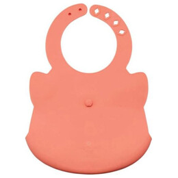 Σαλιάρα Σιλικόνης Με Τσέπη Tiny Twinkle 4+ μηνών - Coral Fox