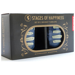 Σετ Ποτήρια Kikkerland Five Stages To Happiness Glasses GL20
