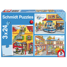 Παζλ 3 Χ 24 τεμάχια - Πυροσβεστική / Αστυνομία 56215