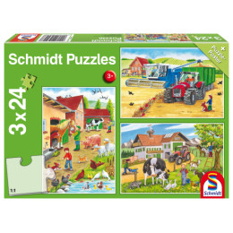 Παζλ 3 Χ 24 τεμάχια Schmidt - Φάρμα 56216