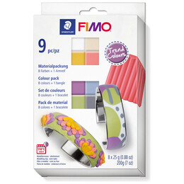 Πηλός Fimo σετ Trend Colours 8τμχ + Βραχιόλι 8023 C8-1P
