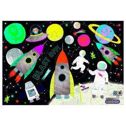 Floss and Rock Παζλ 40τμχ "διάστημα" σε Κουτί με Σχήμα - 39p3525