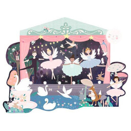 Floss and Rock Παζλ 80 τμχ  "Μαγεμένο Μπαλέτο" σε  Σχήμα Θεάτρου  - 42p6343