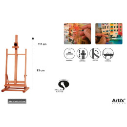 Καβαλέτο Επιτραπέζιο Artix Ξύλινο 34x37x83(117)cm PP724