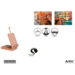 Καβαλέτο Επιτραπέζιο Artix Ξύλινο με στρογγυλές γωνίες 27x39.5x12cm PP725