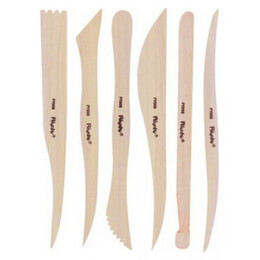 Εργαλεία Πηλού Ξύλινα Artix Σετ 6τμχ PY008