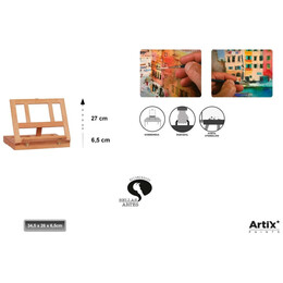 Καβαλέτο Επιτραπέζιο Artix Ξύλινο Με Κουτί 34.5x26x6.5(27)cm PP726