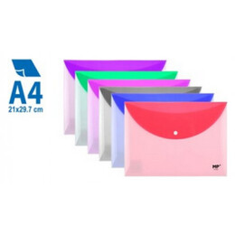 Φάκελος Κουμπί Α4 MP Bicolor Κόκκινο PC025