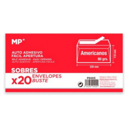 Φάκελα Λευκά Αυτοκόλλητα MP 220 x 110mm 20τμχ PS003