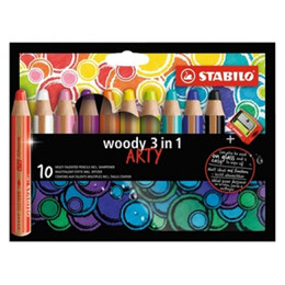 Κραγιόν Stabilo Arty Woody 880 SET/10+ΞΥΣΤΡΑ