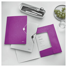 Ντοσιέ LEITZ Wow Α4 Με Λάστιχο Μωβ 4599