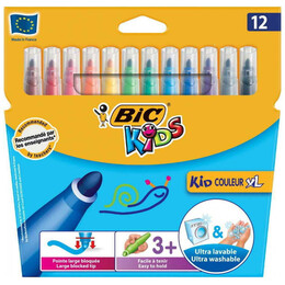 Μαρκαδοροι σχολικοι ΧΟΝΔΡΟΙ 12 χρωματων BIC KIDS JUMBO WASHABLE 8289662