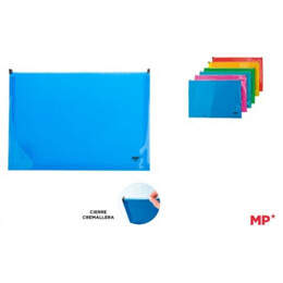 Φάκελος ζιπ Α4 μπλέ MP PC046