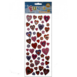 Αυτοκόλλητα Hearts Red 726